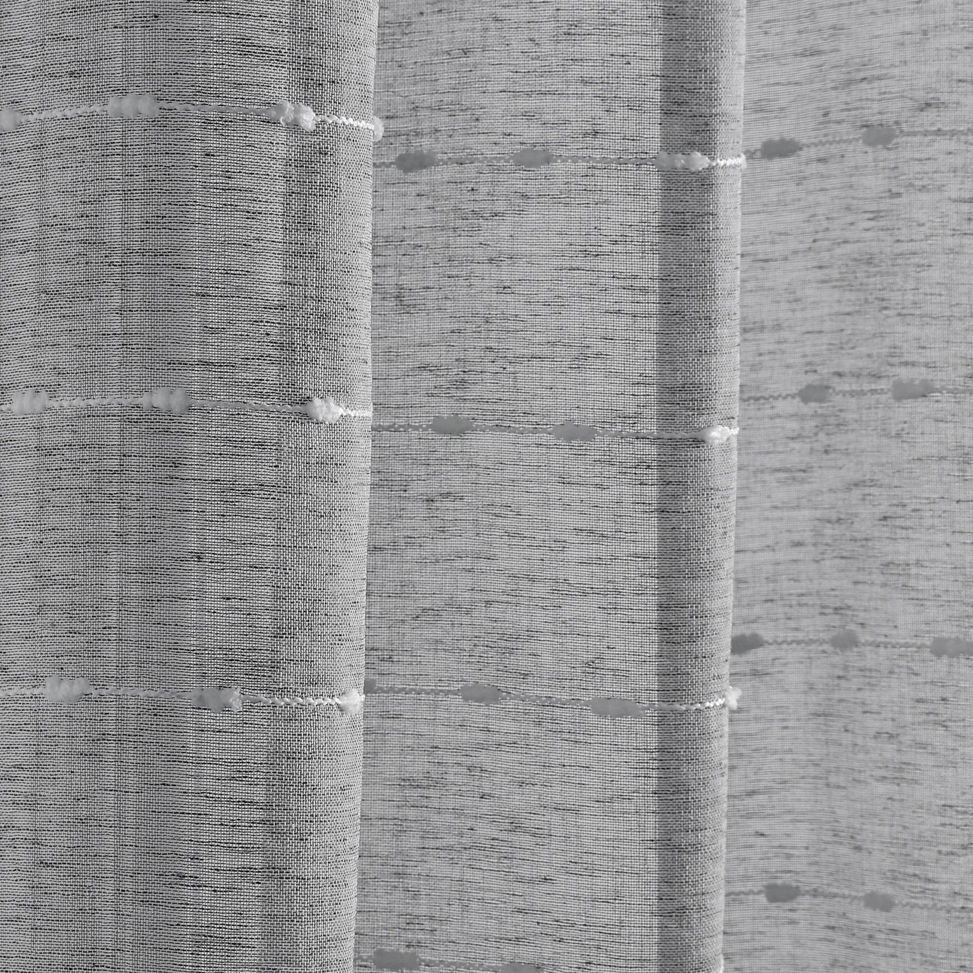 Farmhouse Textured Grommet Sheer Window Curtain Panel Set