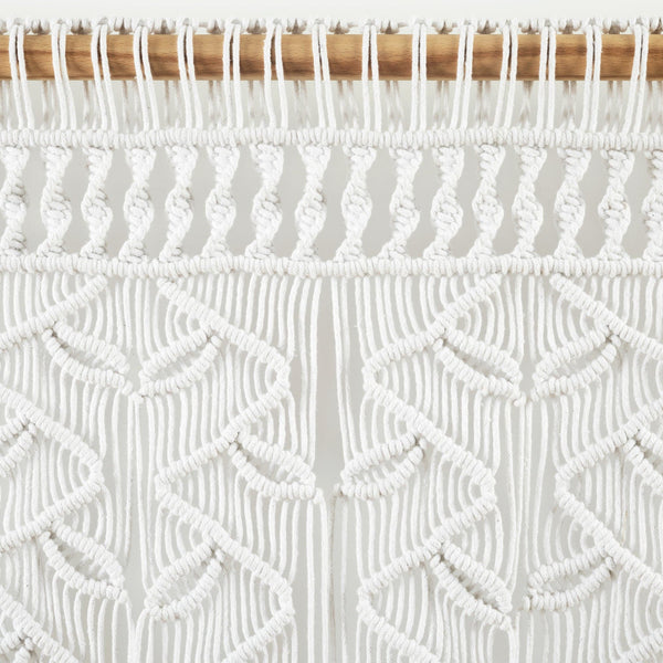 Boho Macrame Leaf Cotton Valance