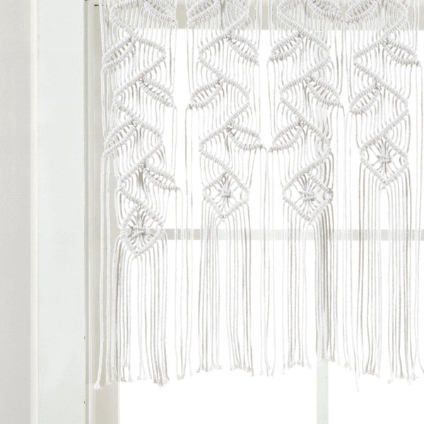 Boho Macrame Leaf Cotton Valance