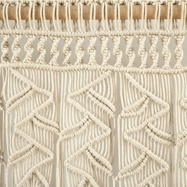 Boho Macrame Leaf Cotton Valance