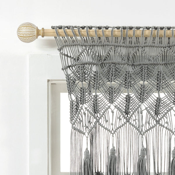 Boho Macrame Tassel Cotton Valance