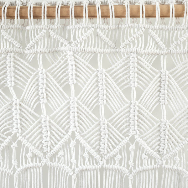 Boho Macrame Tassel Cotton Valance