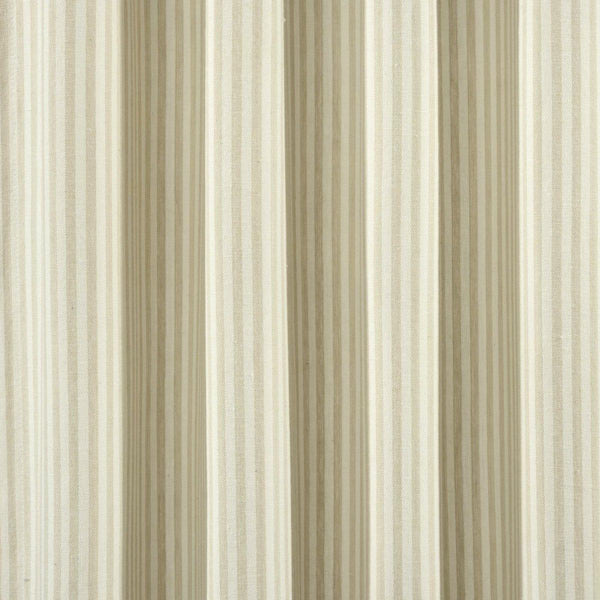 Farmhouse Vintage Stripe Recycled Cotton Blend Window Curtain Panel Set