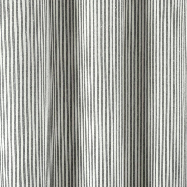 Farmhouse Vintage Stripe Yarn Dyed Recycled Cotton Blend Shower Curtain