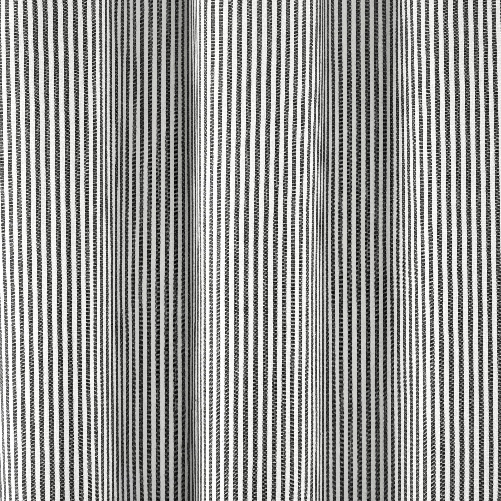 Farmhouse Vintage Stripe Yarn Dyed Recycled Cotton Blend Shower Curtain