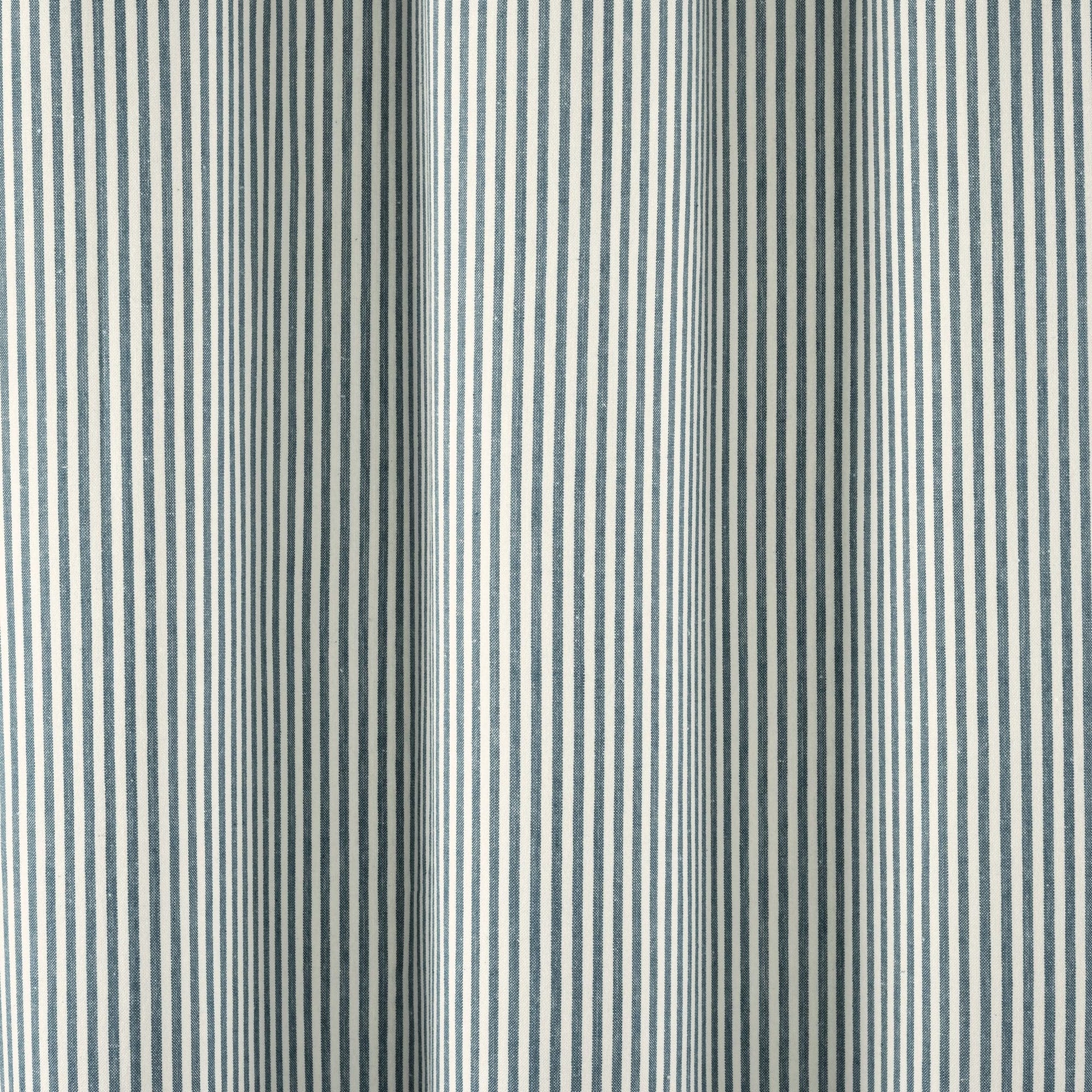 Farmhouse Vintage Stripe Yarn Dyed Recycled Cotton Blend Shower Curtain
