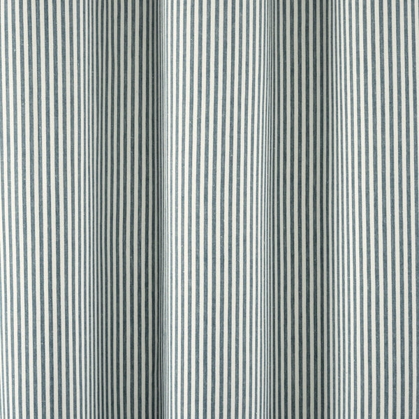 Farmhouse Vintage Stripe Yarn Dyed Recycled Cotton Blend Shower Curtain