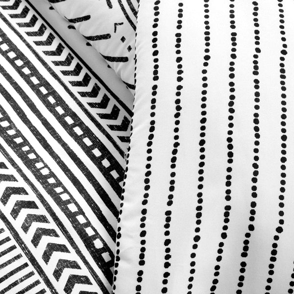 Hygge Geo Reversible Cotton Duvet Cover 3 Piece Set