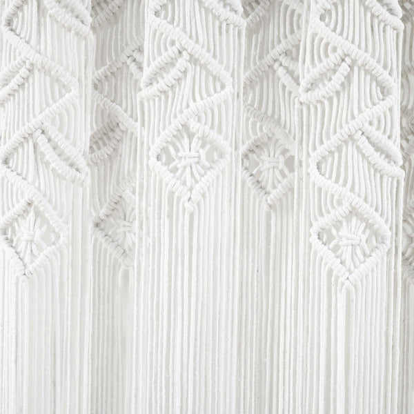 Boho Macrame Leaf Cotton Window Curtain