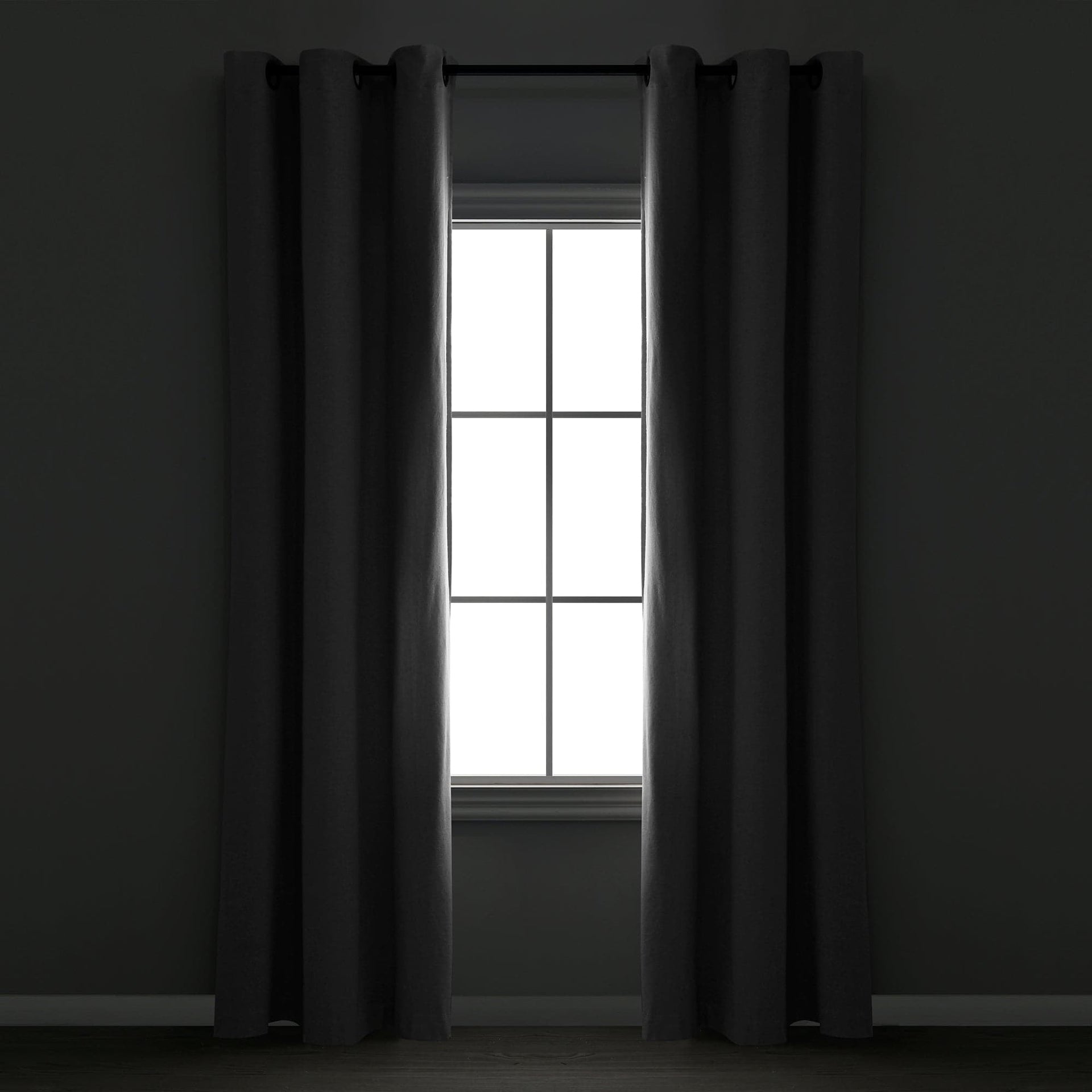 Insulated Grommet Blackout Faux Linen Window Curtain Panel