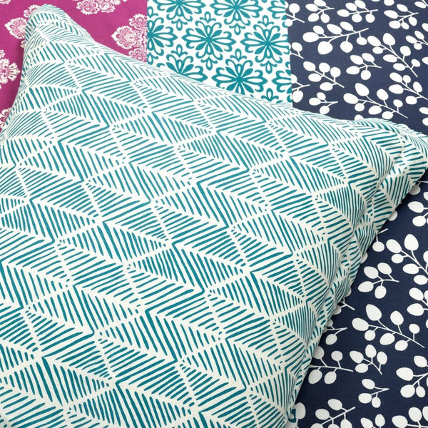 Bohemian Stripe Cotton Reversible Duvet Cover Set