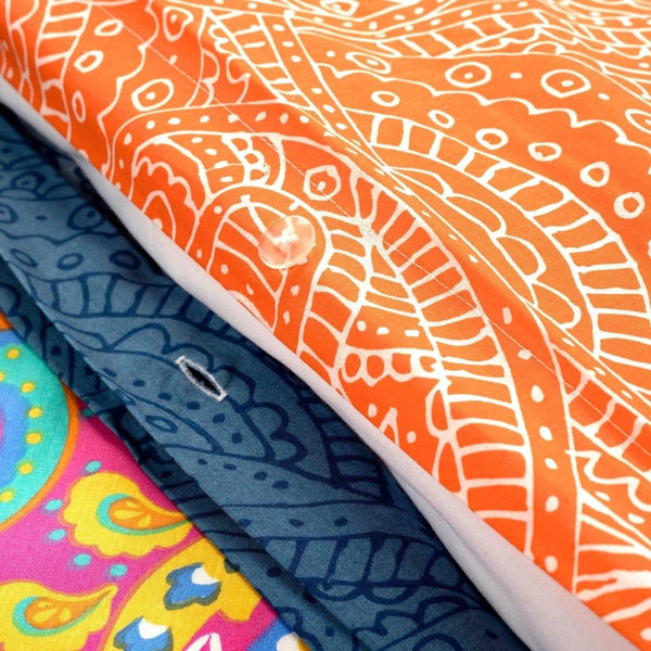 Boho Chic Cotton Duvet Cover 3 Piece Set