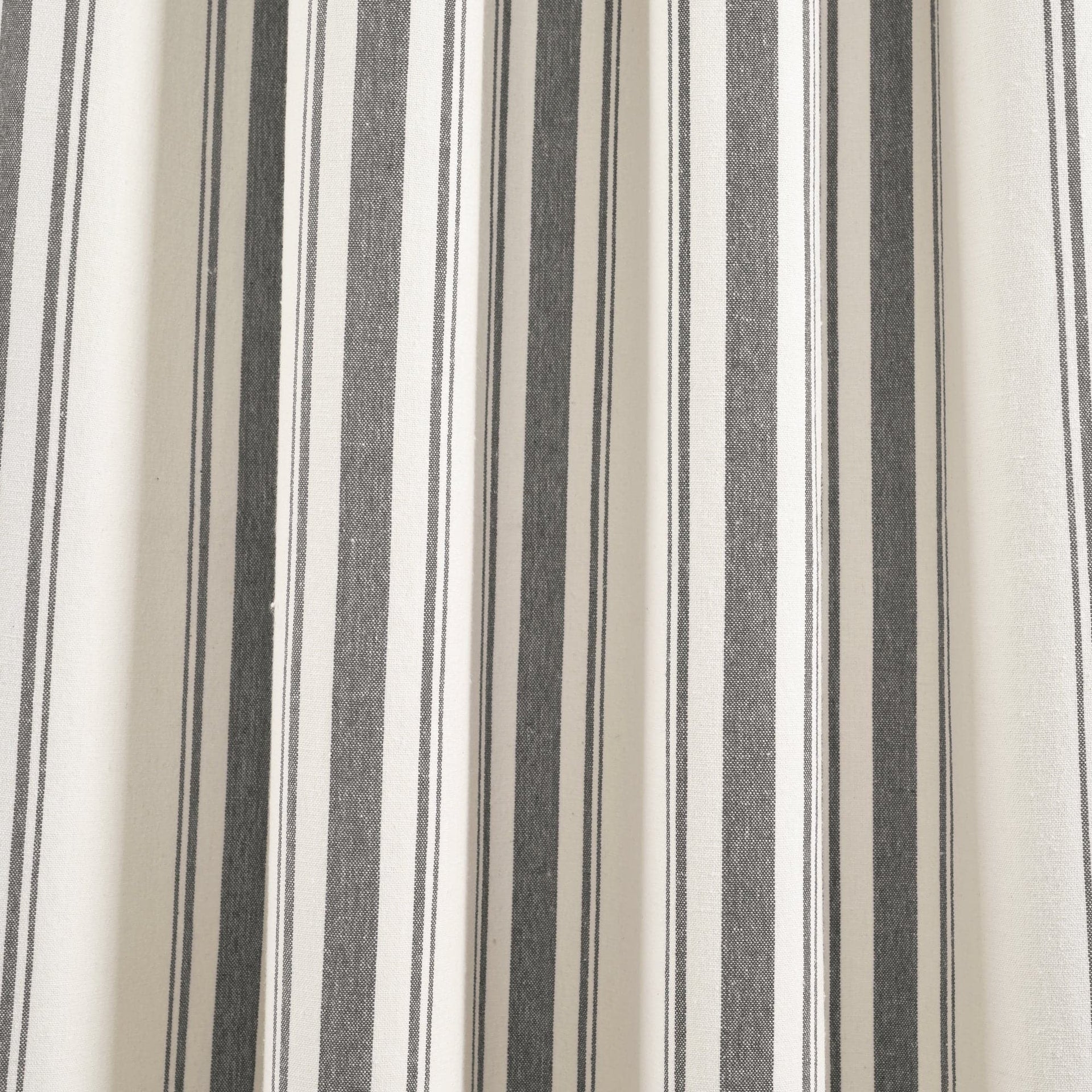 Farmhouse Stripe Yarn Dyed Recycled Cotton Blend Window Curtain Panel Set