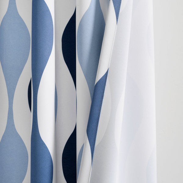 Mid Century Geo Light Filtering Window Curtain Panel Set