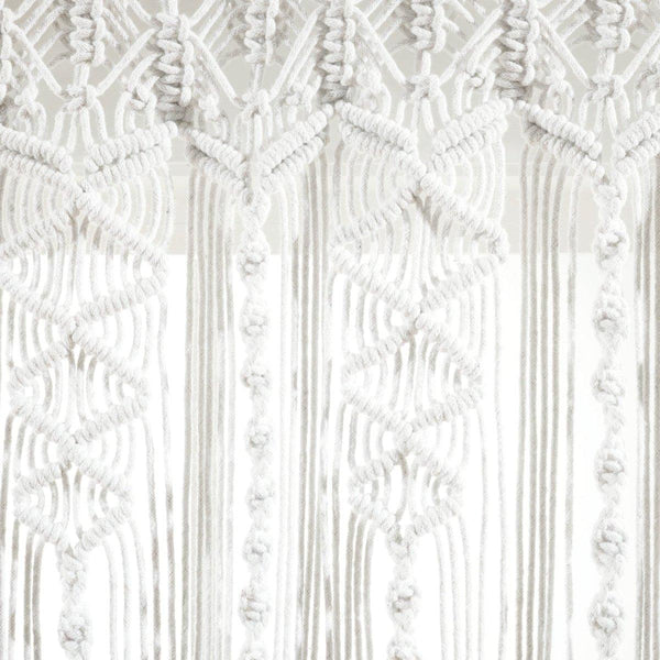 Boho Macrame Textured Cotton Valance