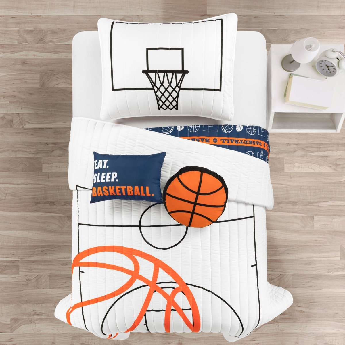 Basketball Game Reversible Quilt Set