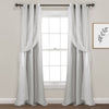 Cottage Polka Dot Sheer Window Curtain Panel Set