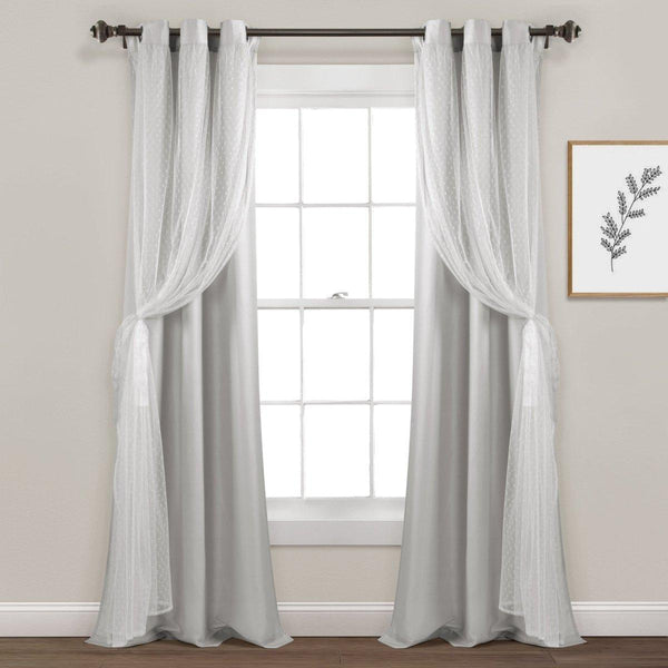 Cottage Polka Dot Sheer Window Curtain