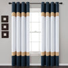 Alexander Color Block Light Filtering Window Curtain Panel Set