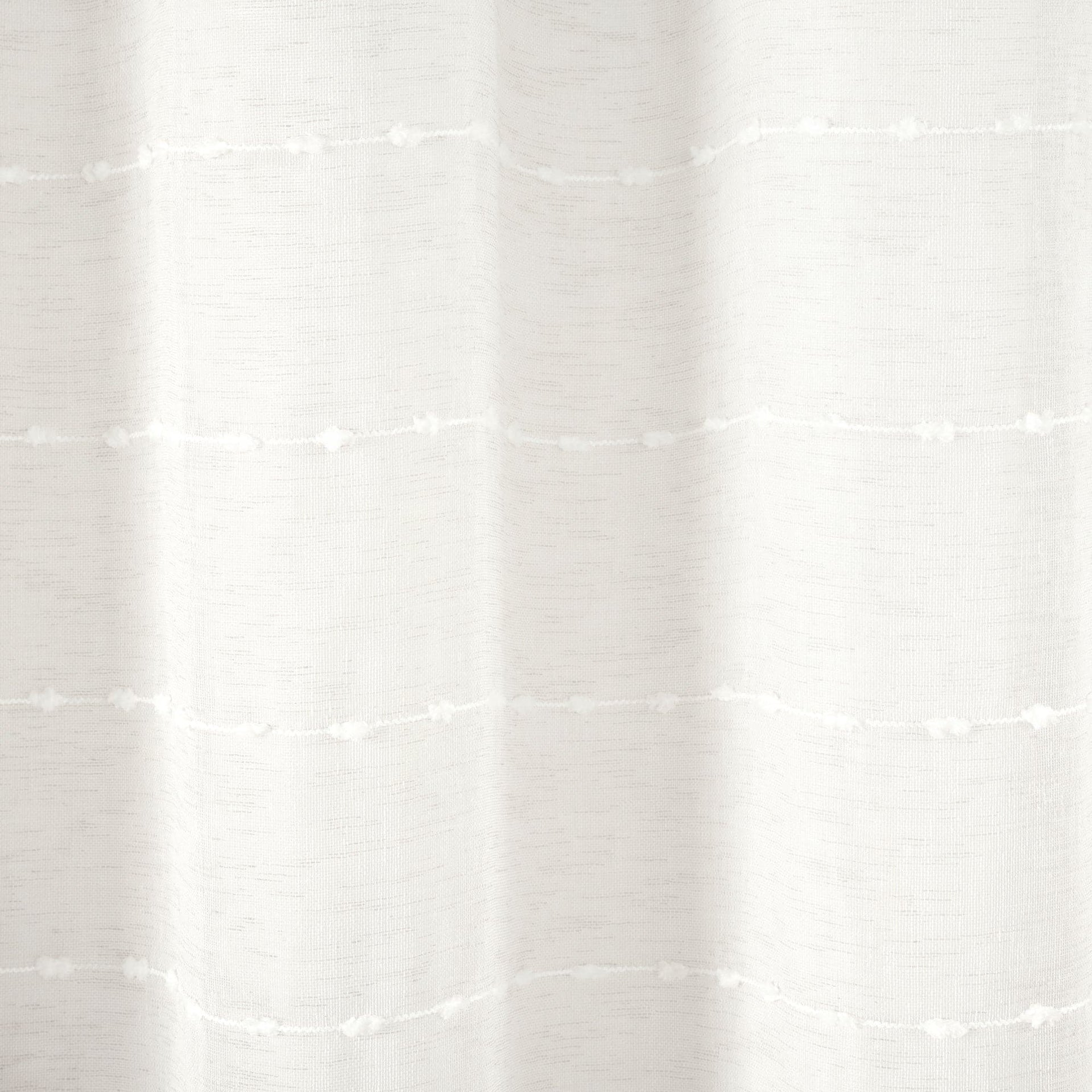 Farmhouse Textured Sheer With Peva Lining Shower Curtain Set