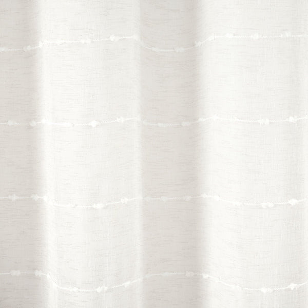 Farmhouse Textured Sheer With Peva Lining Shower Curtain Set