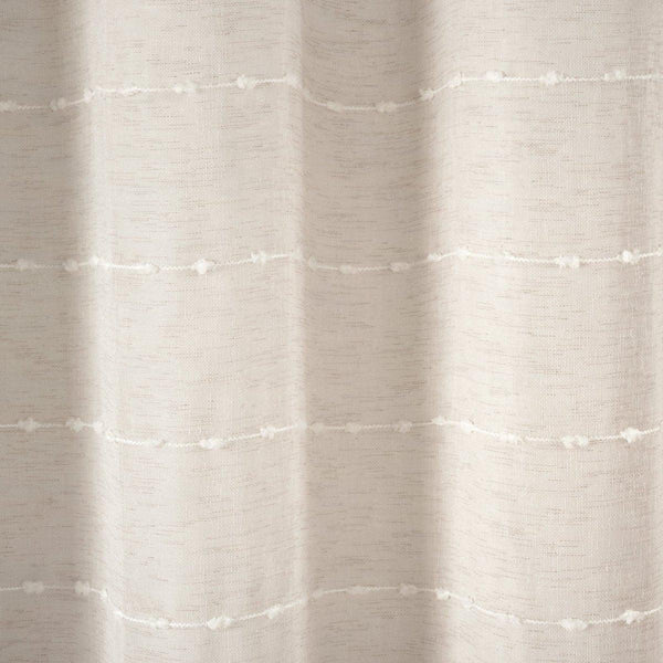 Farmhouse Textured Sheer With Peva Lining Shower Curtain Set