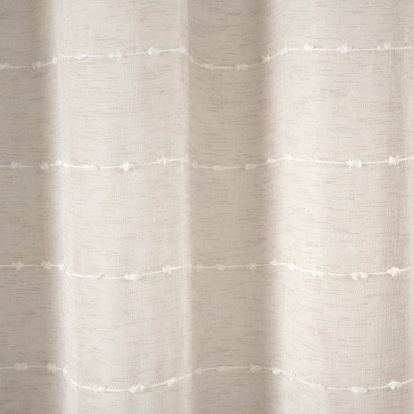 Farmhouse Textured Sheer With Peva Lining Shower Curtain Set