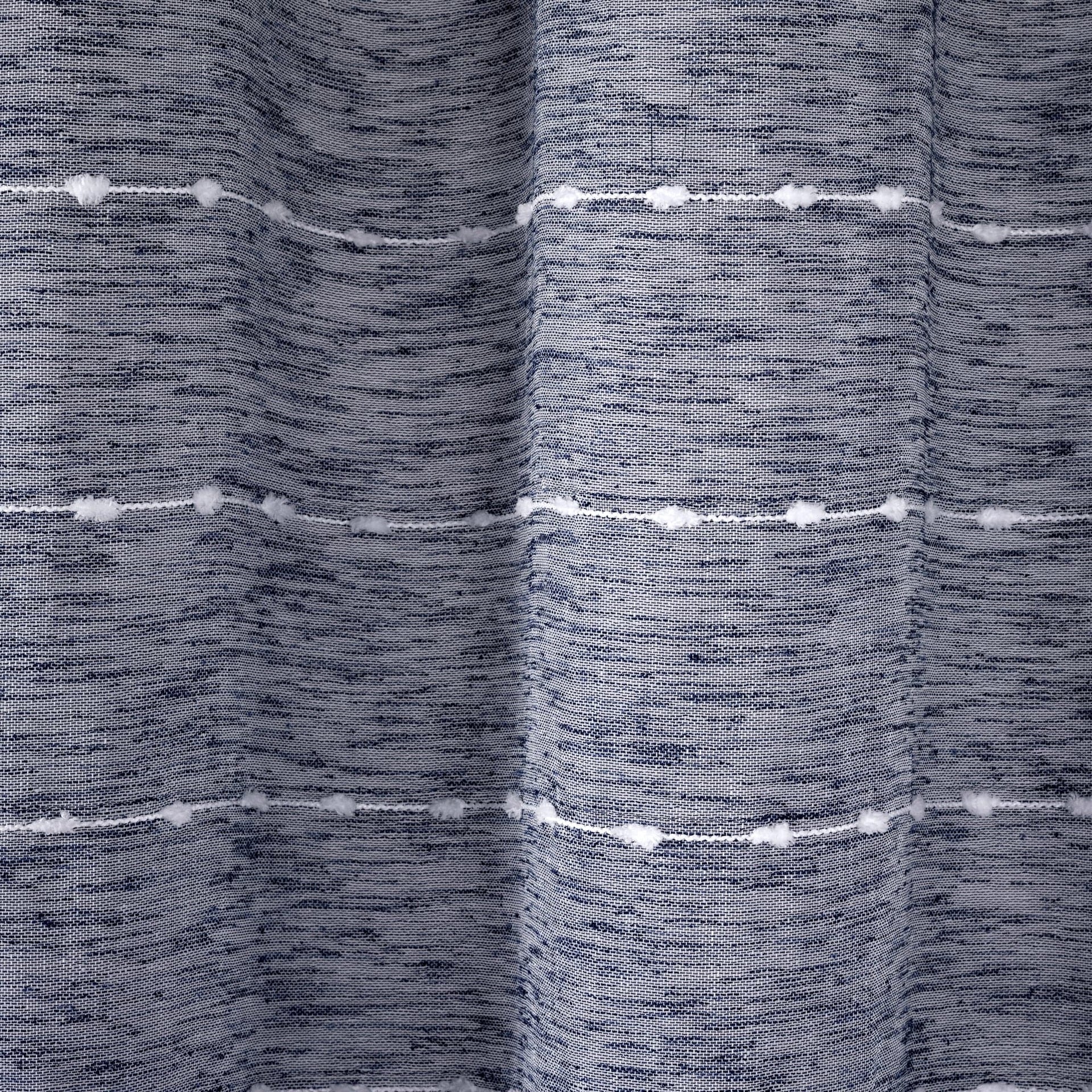 Farmhouse Textured Sheer With Peva Lining Shower Curtain Set