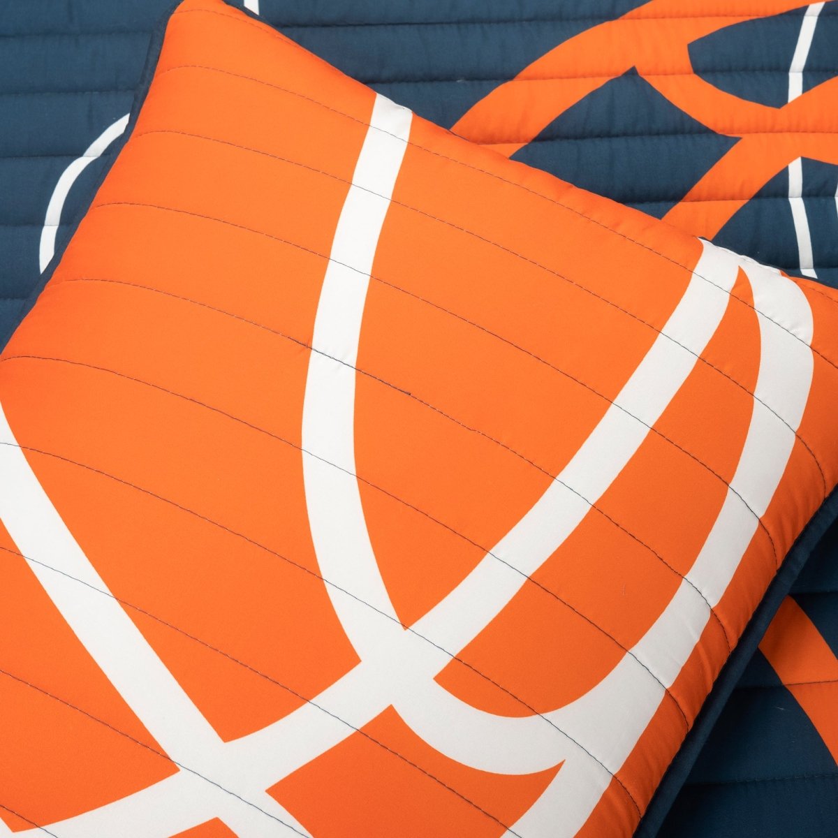 Basketball Game Reversible Quilt Set