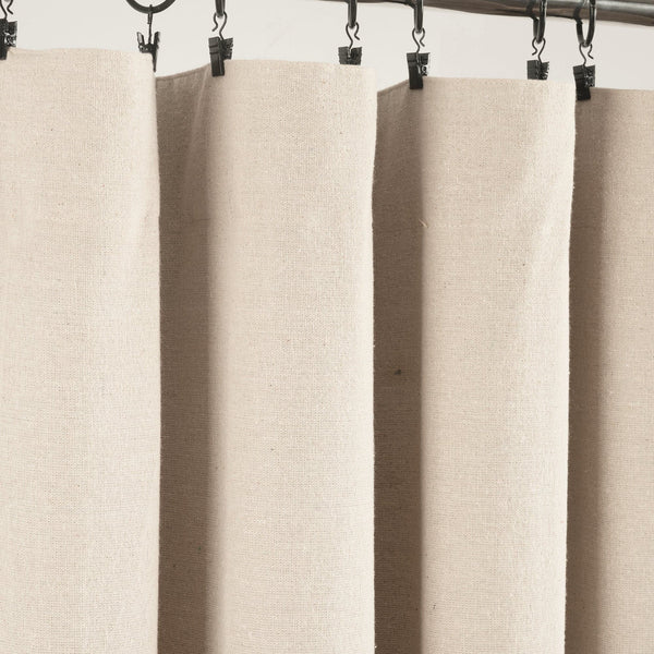 Linen Button Lined 100% Blackout Window Curtain Panel