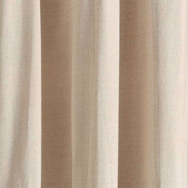 Linen Button Lined 100% Blackout Window Curtain Panel