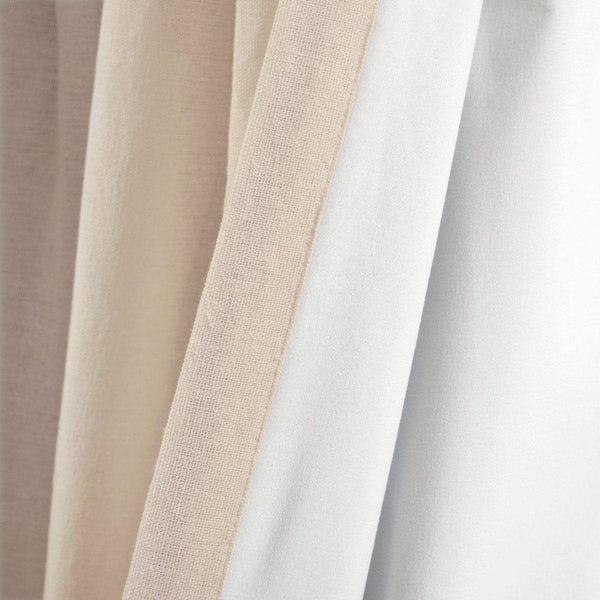 Linen Button Lined 100% Blackout Window Curtain Panel