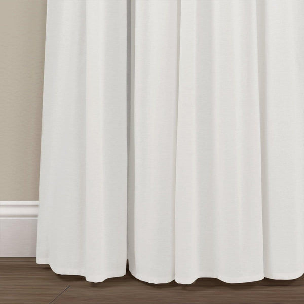 Linen Button Lined 100% Blackout Window Curtain Panel