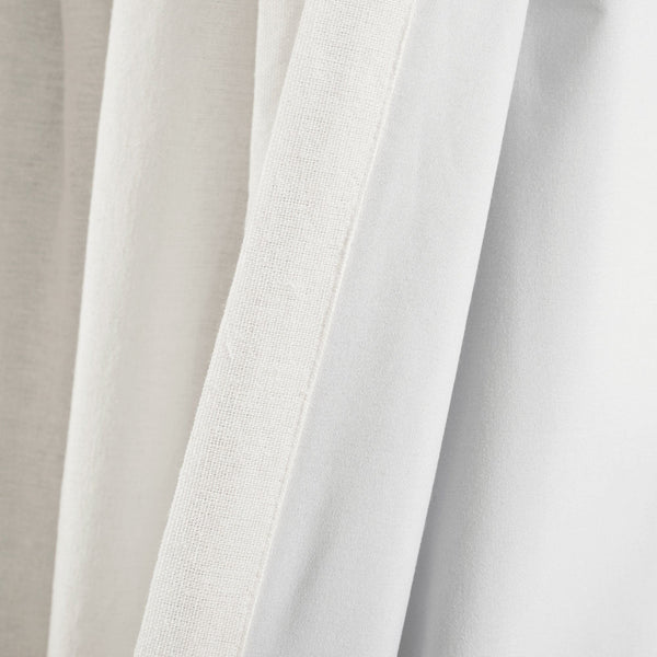 Linen Button Lined 100% Blackout Window Curtain Panel