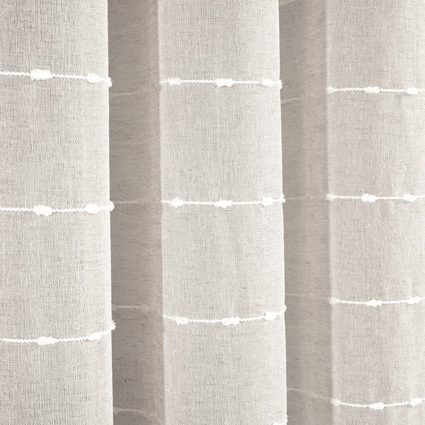 Farmhouse Textured Grommet Sheer Ultra Wide Window Curtain Panel