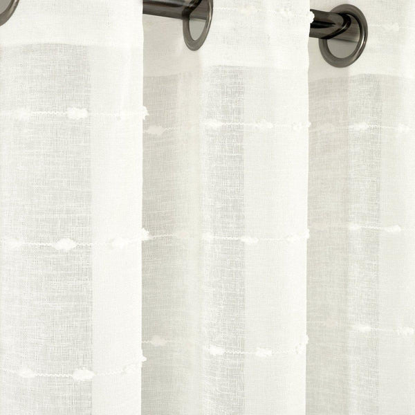 Farmhouse Textured Grommet Sheer Ultra Wide Window Curtain Panel
