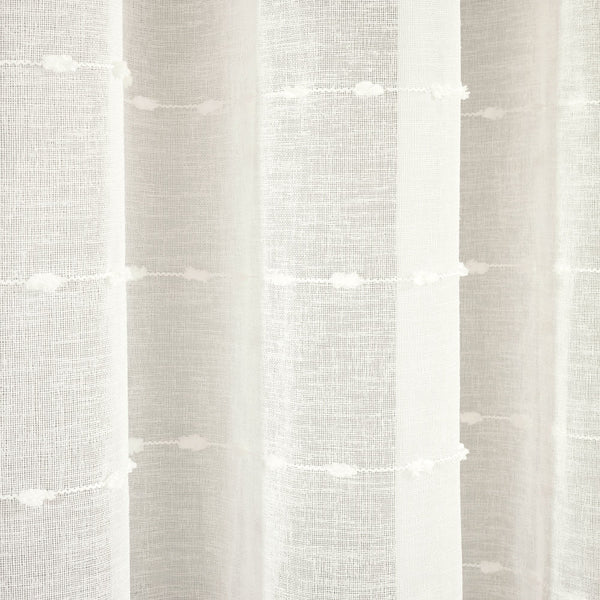Farmhouse Textured Grommet Sheer Ultra Wide Window Curtain Panel