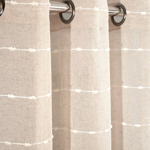 Farmhouse Textured Grommet Sheer Ultra Wide Window Curtain Panel