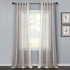 Farmhouse Textured Sheer Back Tab Rod Pocket Window Curtain Panel Set