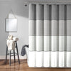 Color Block Ombre Yarn Dyed Recycled Cotton Blend Shower Curtain