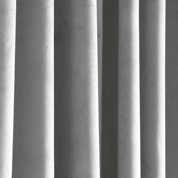 Prima Velvet Solid Back Tab Rod Pocket Light Filtering Window Curtain Panel Set