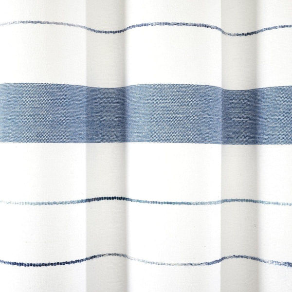 Chic Stripe Yarn Dyed Eco-Friendly Recycled Cotton Blend Shower Curtain