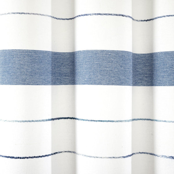 Chic Stripe Yarn Dyed Eco-Friendly Recycled Cotton Blend Shower Curtain