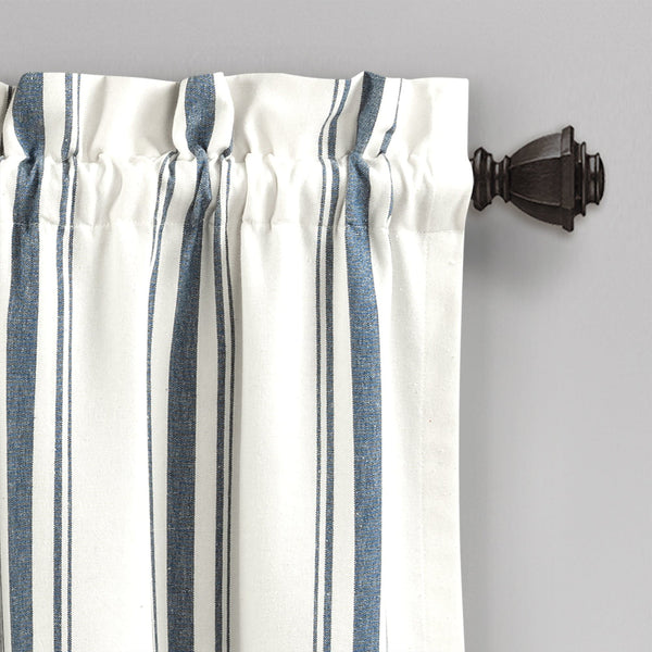 Farmhouse Stripe Yarn Dyed Recycled Cotton Blend Valance