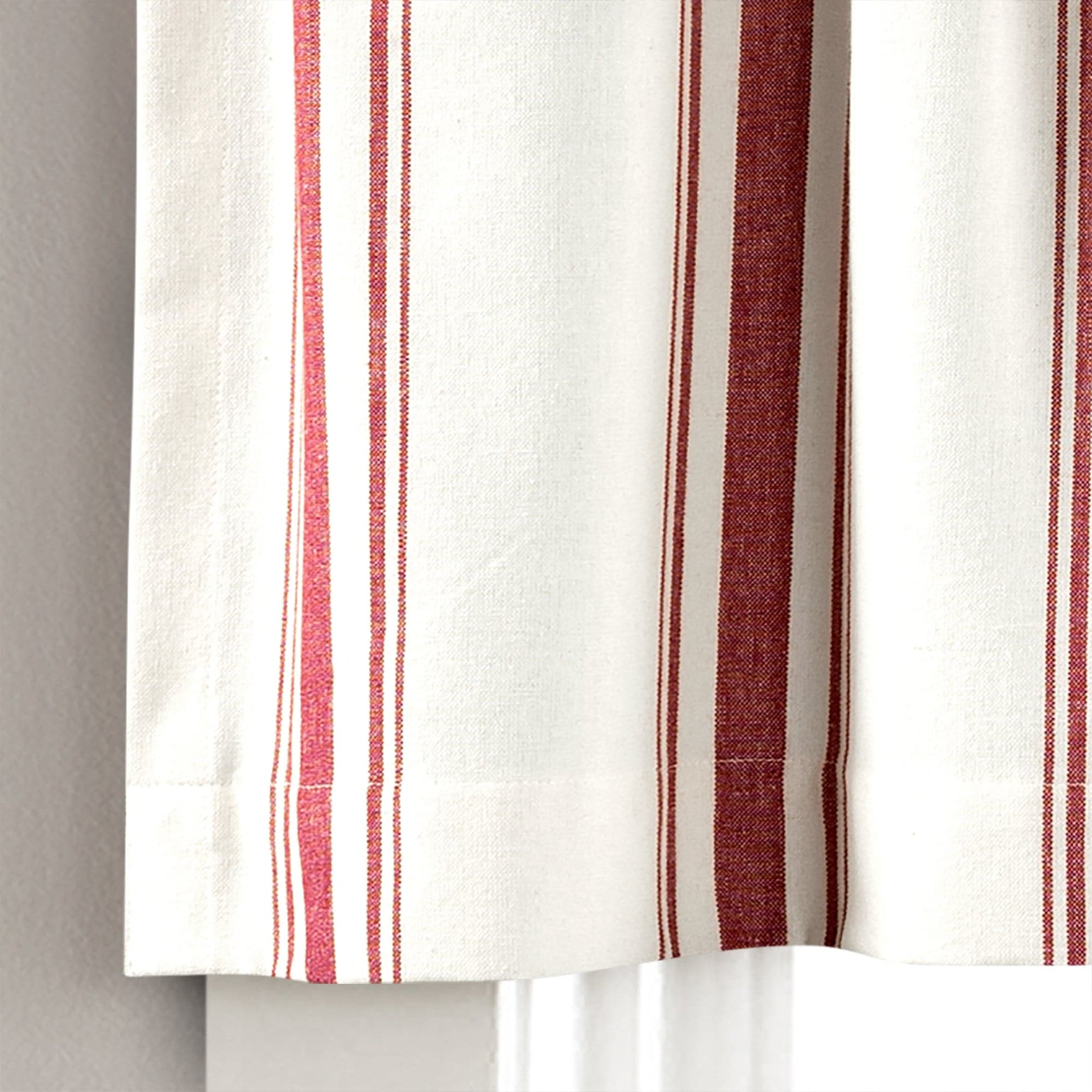 Farmhouse Stripe Yarn Dyed Recycled Cotton Blend Valance