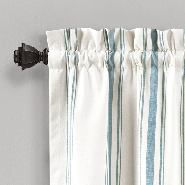 Farmhouse Stripe Yarn Dyed Recycled Cotton Blend Valance