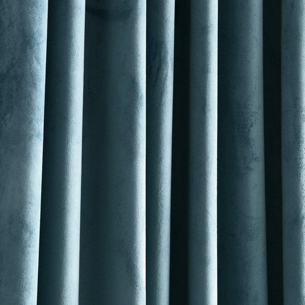 Prima Velvet Solid Grommet Light Filtering Window Curtain Panel Set