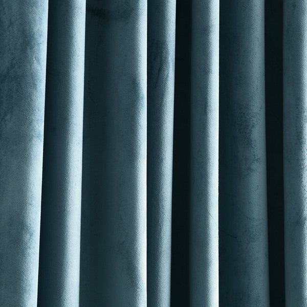 Prima Velvet Solid Grommet Light Filtering Window Curtain Panel Set