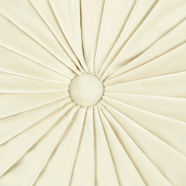 Round Pleated Soft Velvet Throw Pillow