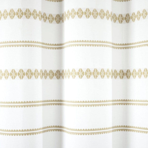 Breezy Chic Tassel Jacquard Recycled Cotton Shower Curtain